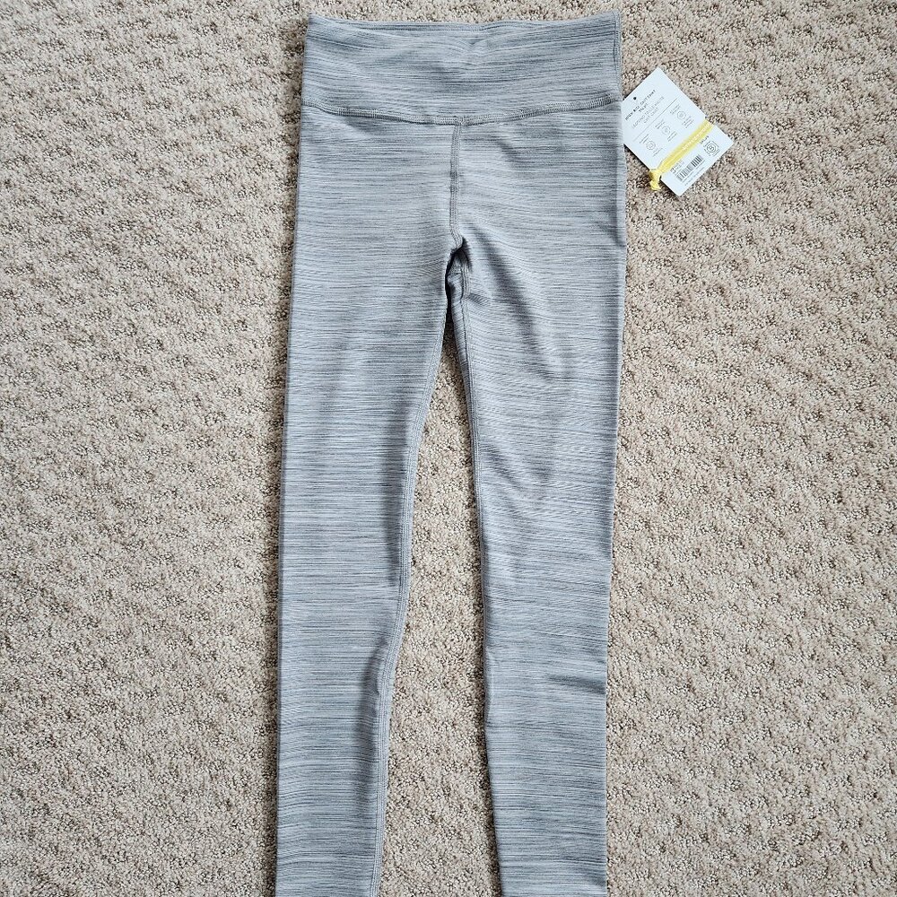 Athleta Girl High Rise Chit Chat Leggings Pants Med (8-10) Grey Matter Color NWT
